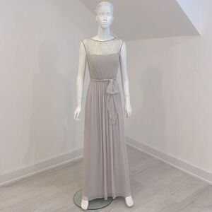 Sample Sale-NWT- Aftersix- 6734-size 10-Oyster(Grey/Taupe)chiffon-lace- Pristine